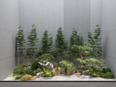 现代景观造景3D模型下载